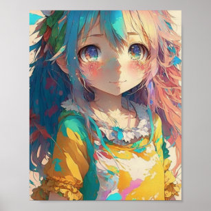 Menina anime bonito posters & Art Prints de Anime Sekai - Printler