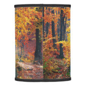 Beautiful colorful autumn forest sunbeams lamp shade (Back)