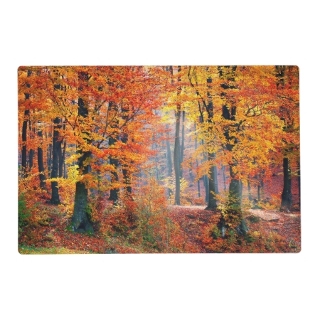 Beautiful Colorful Autumn Forest Sunbeams Placemat