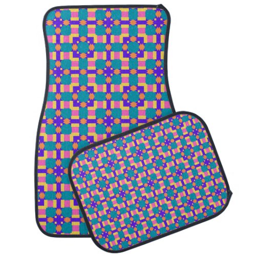 Beautiful Colorful Bright Seamless Pattern Car Floor Mat