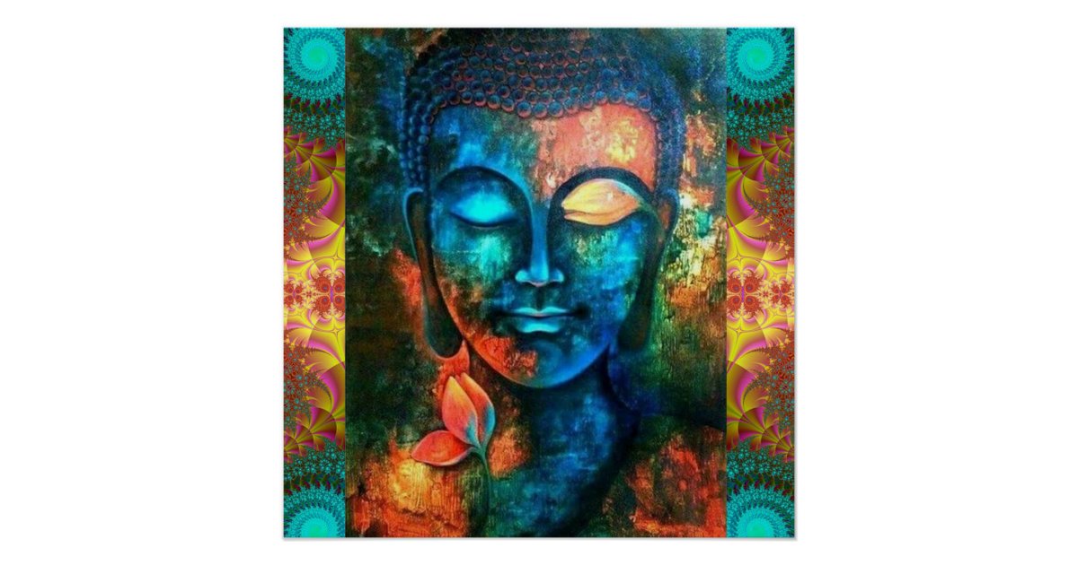 beautiful colorful buddha poster zazzle com beautiful colorful buddha poster zazzle com