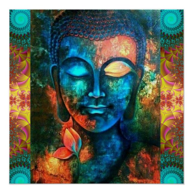 Beautiful Colorful Buddha Poster (Front)