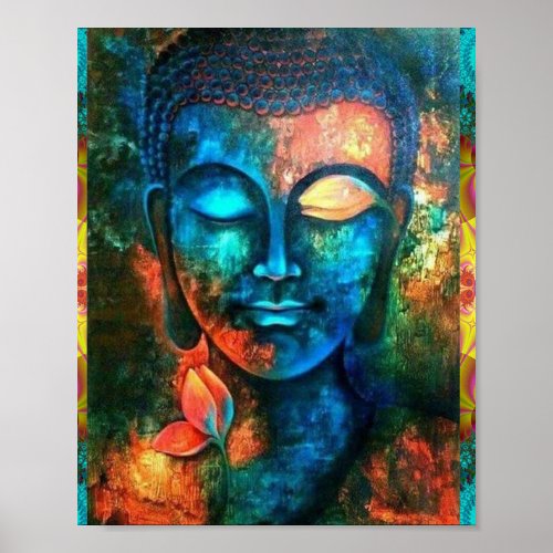 Beautiful Colorful Buddha Poster