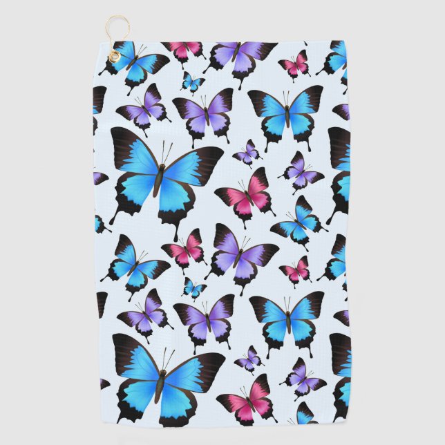 Beautiful Colorful Butterflies Golf Towel (Front)