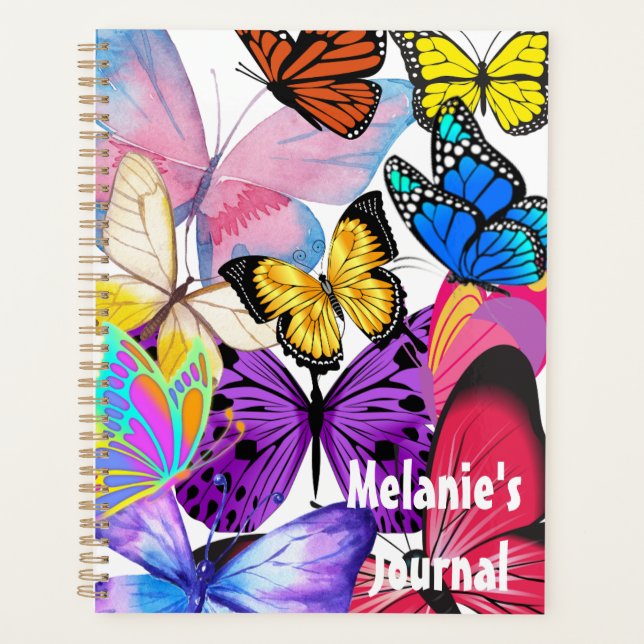 Beautiful Colorful Butterflies  Planner (Front)