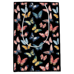 Beautiful Colorful Butterfly Print Medium Gift Bag