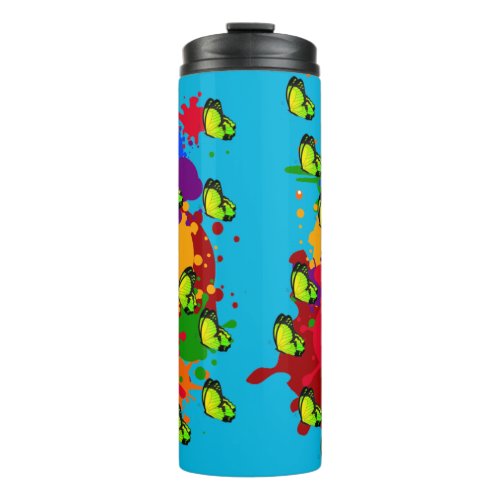 Beautiful colorful butterfly  thermal tumbler