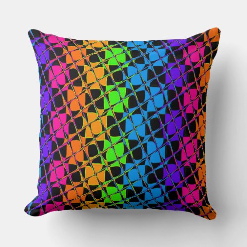 Beautiful colorful Check Plaid Decorative grade A Throw Pillow