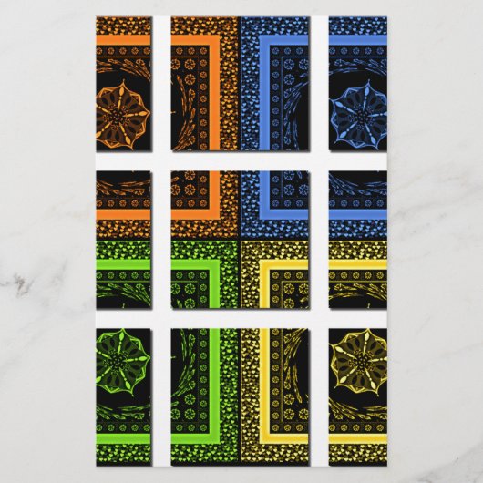 Beautiful colorful checkered geometrical stripes (Front)