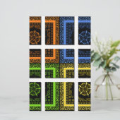 Beautiful colorful checkered geometrical stripes (Standing Front)
