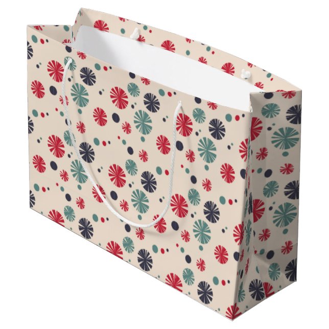 Beautiful colorful circle large gift bag (Back Angled)