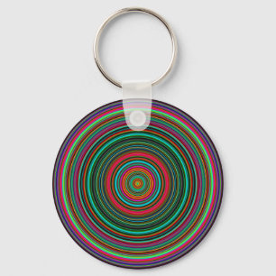 Beautiful Colorful Circular Pattern Keychain