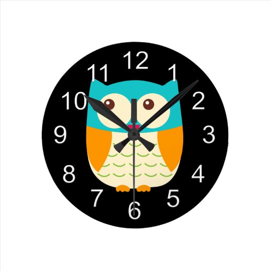 Beautiful Colorful Custom Owl Round Clock Zazzle Com - Colorful Owl Wall Clocks Beautiful Colorful Custom Owl Round Clock Zazzle Com - Colorful Owl Wall Clocks