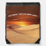 Beautiful Colorful Desert At Sunset  Drawstring Bag at Zazzle