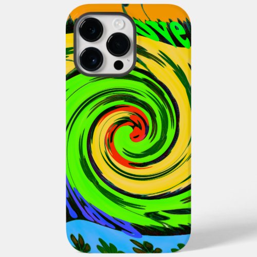Beautiful colorful Eat Love Play Floral whirl art Case_Mate iPhone 14 Pro Max Case