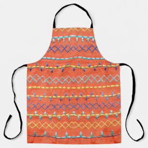 Beautiful, colorful, embroidered, hippie style pie apron