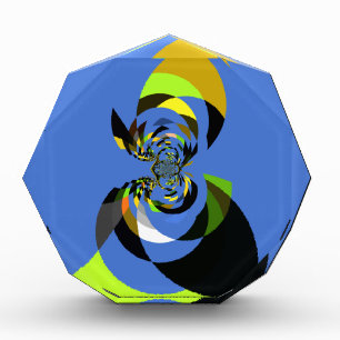 Beautiful colorful female silhouette Illustrations Acrylic Award