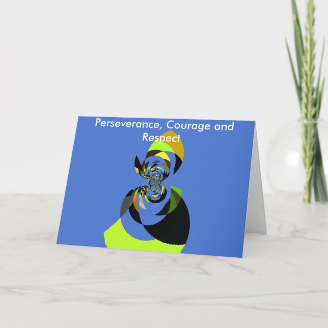 Beautiful colorful female silhouette Illustrations Card (Front)