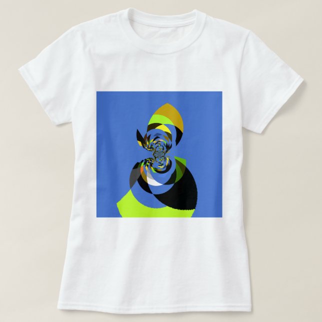 Beautiful colorful female silhouette Illustrations T-Shirt (Design Front)