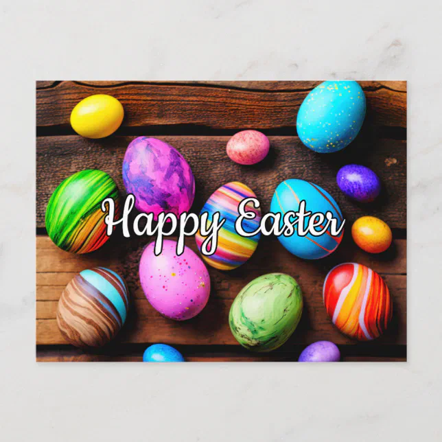 Beautiful Colorful Festive Easter Collage Postcard | Zazzle