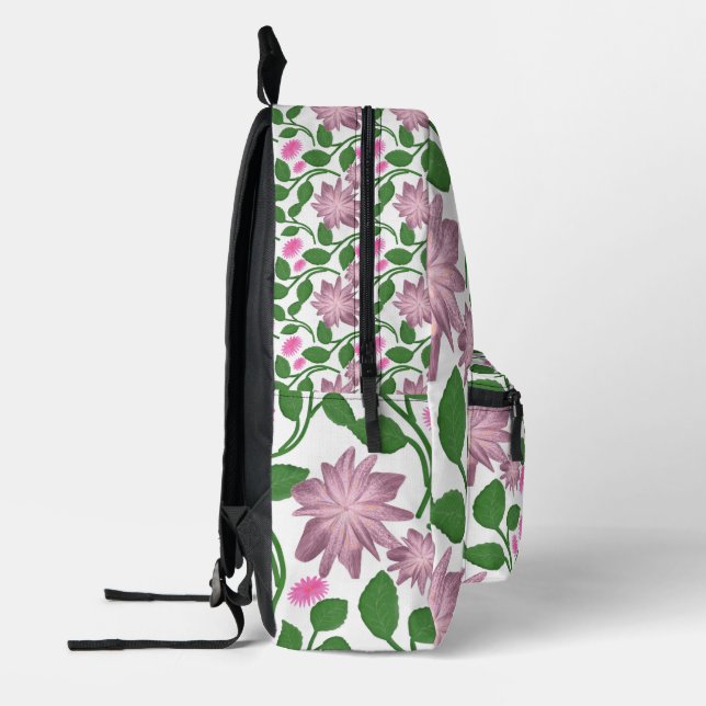 Beautiful Colorful floral pattern  Printed Backpack (Left)