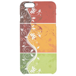 beautiful colorful flowers swirl art clear iPhone 6 plus case