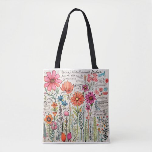 Beautiful Colorful Flowers  Tote Bag