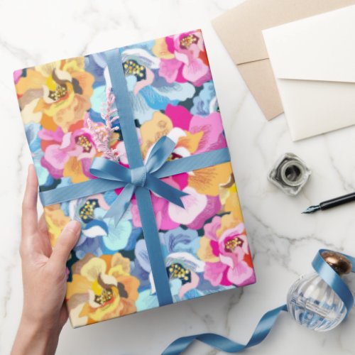 Beautiful Colorful Flowers  Wrapping Paper