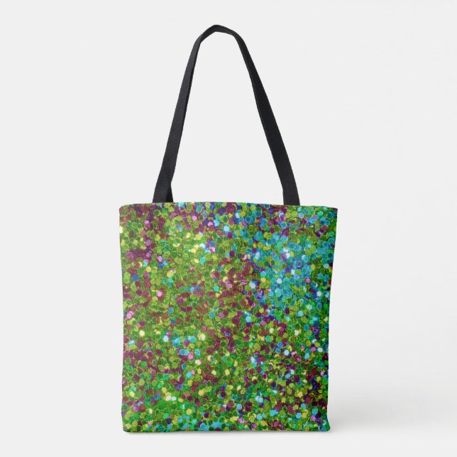 Beautiful Colorful Glitter Tote Bag (Back)