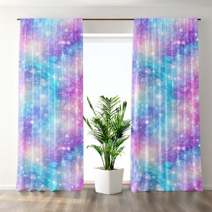 Beautiful Colorful Glittery Background Blackout Curtains