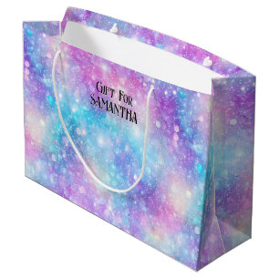 Beautiful Colorful Glittery Background Large Gift Bag