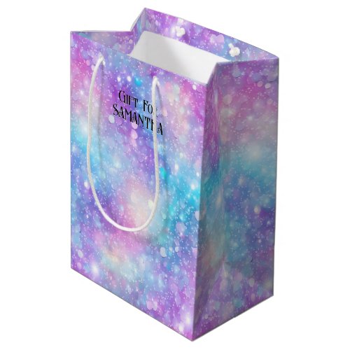 Beautiful Colorful Glittery Background Medium Gift Bag