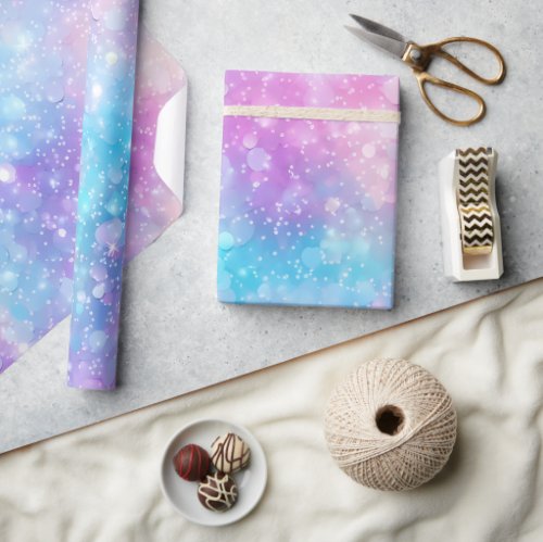 Beautiful Colorful Glittery Background Wrapping Paper