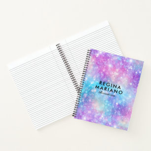 Beautiful Colorful Glittery Iridescent Background Notebook
