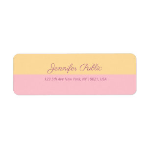 Beautiful Colorful Hand Script Name Return Address Label