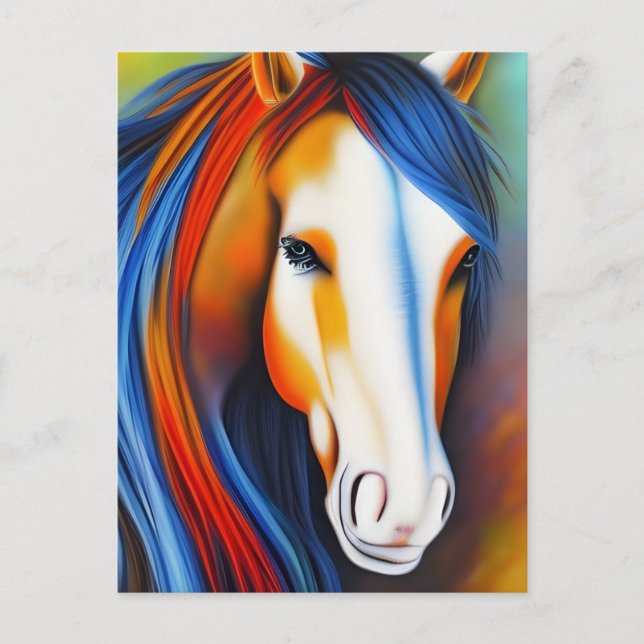 Beautiful Colorful Horse Postcard (Front)