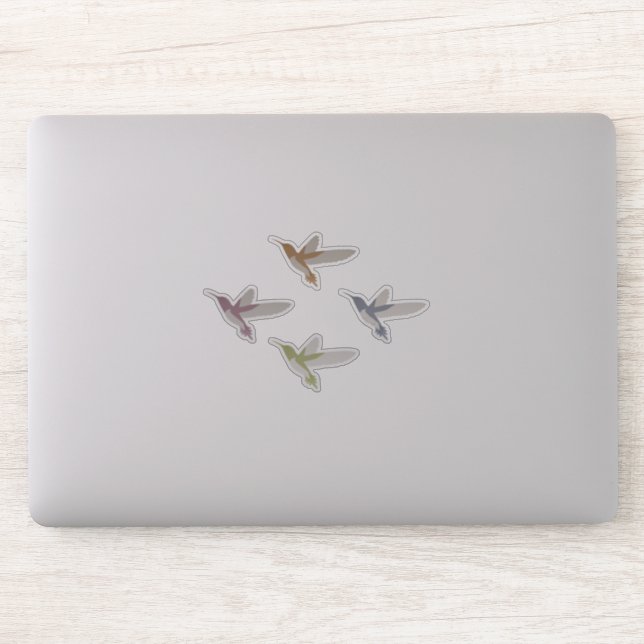 Beautiful Colorful Hummingbirds Sticker (Computer)