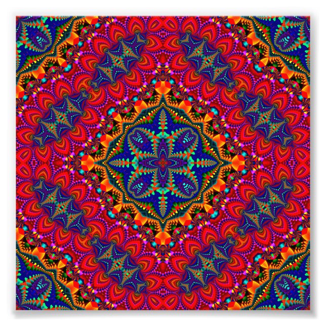 Beautiful colorful Kaleidoscope Photo Print (Front)