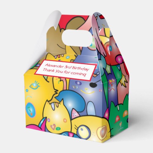  Beautiful colorful kittens Favor Boxes
