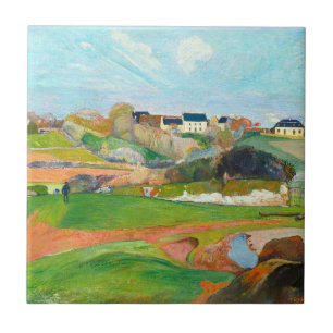 Beautiful colorful landscape ceramic tile