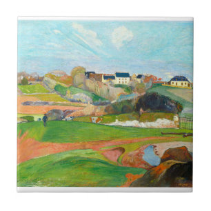 Beautiful colorful landscape  ceramic tile