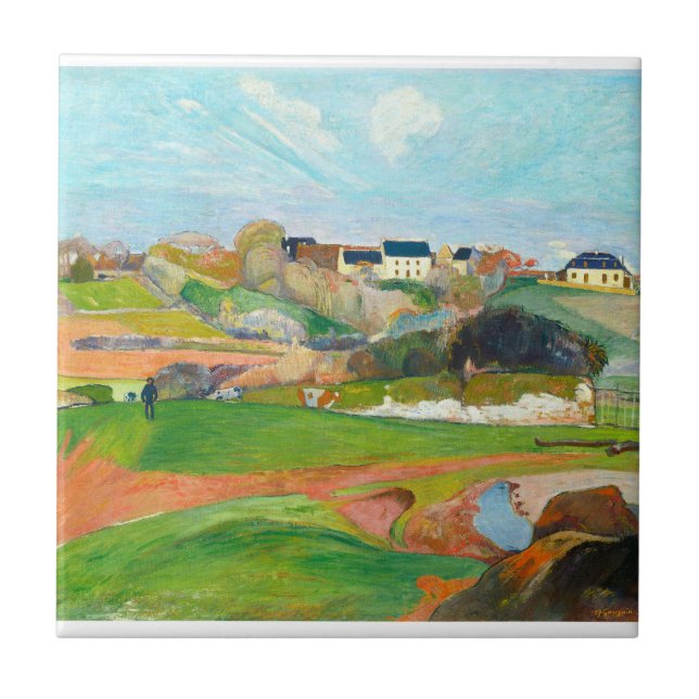 Beautiful colorful landscape  ceramic tile (Front)