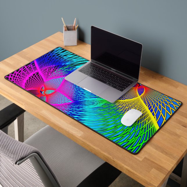 Beautiful Colorful Lights Desk Mat (Office 2)