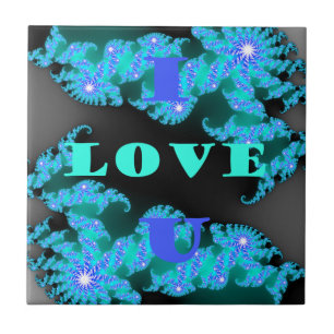 Beautiful colorful Love universe vector design art Ceramic Tile