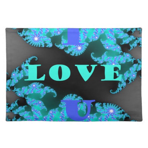 Beautiful colorful Love universe vector design art Cloth Placemat