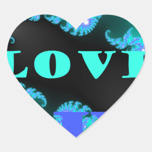 Beautiful colorful Love universe vector design art Heart Sticker