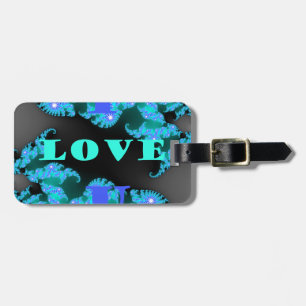 Beautiful colorful Love universe vector design art Luggage Tag
