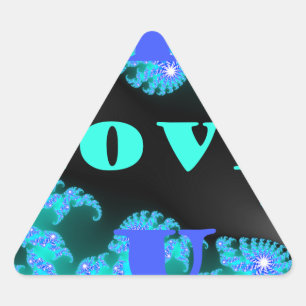 Beautiful colorful Love universe vector design art Triangle Sticker