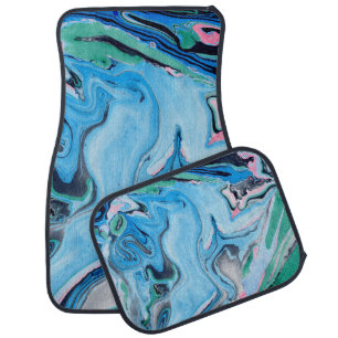 Beautiful Colorful Marble Car Mat