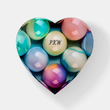 Beautiful colorful marbles with your initials